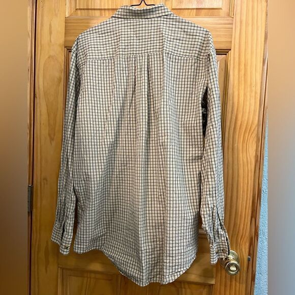 L.L. Bean yellow checked men’s button down shirt size M - Picture 7 of 7